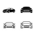 realistic modern car vector icon. sleek aerodynamic car illustration. high-quality auto design graphic. Royalty Free Stock Photo