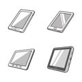 high-quality realistic tablet icon. sleek modern tablet vector. minimalistic tablet illustration for apps. Royalty Free Stock Photo