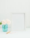 8x10 frame mockup with aqua, pink, and gold