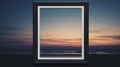 Minimalist Frame Semantics Mockup Against Dusk Background In 7x5 Size Royalty Free Stock Photo