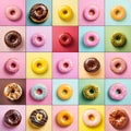 5x5 grid collage of donuts