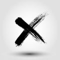 X.Grunge letter X cross sign - stock .