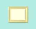 3x4 Horizontal landscape frame mockup. Realisitc paper, wooden or plastic gold blank for photographs. Isolated poster frame mock Royalty Free Stock Photo