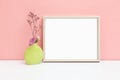 8x10 horizontal wooden frame mockup