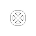 X icon. List remove button