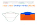 3.625x8.625 inch Regular Envelope dieline template ,Editable easily resizable and 3D envelope