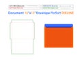 9x12 inch Document envelope dieline template and 3D envelope editable easily resizable