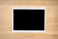 4x6 inches photo frame on wood background Royalty Free Stock Photo