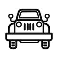 4x4 Jeep icon illustration Royalty Free Stock Photo