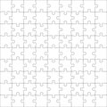 9x9 Jigsaw puzzle blank template background light lines. every piece is a single shape. Vector illustration Royalty Free Stock Photo