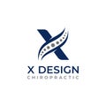 X letter chiropractic design logo design inspiration