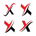 X Letter Logo Template vector icon