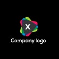 X letter video company vector logo design