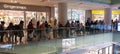 & x22;The line of visitors queuing up to enter the newly opened store in the mall.& x22; Royalty Free Stock Photo