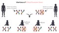 x-linked inheritance of recessive genes infographic diagram