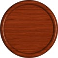 1x1 Mahogany Circular Sign Blank Royalty Free Stock Photo