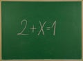2+X=1 Mathematics. Royalty Free Stock Photo