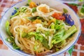 ( Mi Quang) noodle with meat, vegetable, fish, chicken and spices