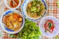 ( Mi Quang) noodle with meat, vegetable, fish, chicken and spices