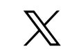 X new logo Twitter. Sign symbol letter X in minimalist design. 3d render