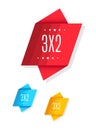 3X2 Shopping Tags Royalty Free Stock Photo