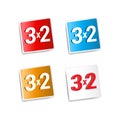3x2 Offer Stickers Royalty Free Stock Photo