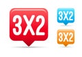 3x2 Offer Tags Royalty Free Stock Photo