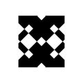 X, OX, EXE initials geometric company logo and vector icon