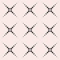 X pattern with small dots, flash, halftone crosse Royalty Free Stock Photo