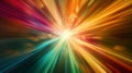 5353X3000 pixel,300DPI,size 17.5 X 10 INC.radiant neon sunburst, Generative AI Royalty Free Stock Photo