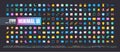 24x24 Pixel Perfect. Basic User Interface Essential Set. 200 Flat Gradient Color Icons. For App, Web, Print. Round Cap and Round