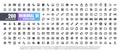 24x24 Pixel Perfect. Basic User Interface Essential Set. 200 Line Outline Icons. For App, Web, Print. Editable Stroke. 2 Pixel Royalty Free Stock Photo