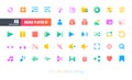 24x24 Pixel Perfect. Multimedia Players User Interface UI. Gradient Flat Color Icons. For App, Web, Print. Editable Stroke. Round