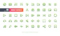 24x24 Pixel Perfect. Multimedia Players User Interface UI. Gradient Line Outline Icons. For App, Web, Print. 2 Pixel Stroke Wide