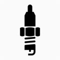 Glyph beautiful spark plug vector icon