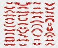 Ribbon banner set. Ribbons collection. Red ribbons. Vector ribbon Royalty Free Stock Photo