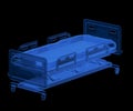 X-ray electric hospital bed isolated Royalty Free Stock Photo