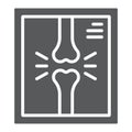 X-ray glyph icon, medicine and clinical, radiology