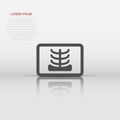 X-ray icon in flat style. Radiology vector illustration on white isolated background. Medical scan business concept Royalty Free Stock Photo