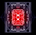 X-ray image of engine control unit or ECU in Motorcycle or Bigbike Royalty Free Stock Photo