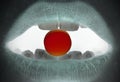X-ray image of a person swallow pills as a concept medication, p Royalty Free Stock Photo