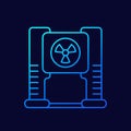 X-ray machine and radiology line icon