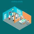 X-ray medical diagnostics healthcare interior flat isometric