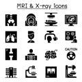 X-ray, MRI & Medical diagnostic icon set vector illustration graphic design