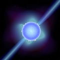 X-ray pulsar neutron star, vector illustration