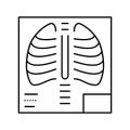x-ray radiology line icon vector illustration flat