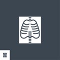 X-ray related vector glyph icon.