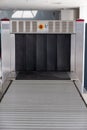 X-ray scanner baggage and metal detectors with conveyor belt