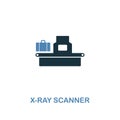 X-Ray Scanner icon in 2 colors style design. Premium symbol from security icons collection. Pixel perfect X-Ray Scanner Royalty Free Stock Photo