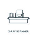 X-Ray Scanner thin line icon. Creative simple design from security icons collection. Outline x-ray scanner icon for web design and Royalty Free Stock Photo